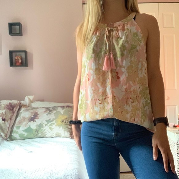 Floral Tunic Sleeveless Blouse (NWT) - Picture 1 of 5